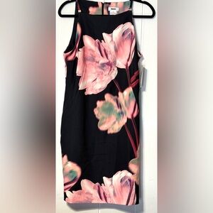 DKNY Black Dress with Pink and Green Accents